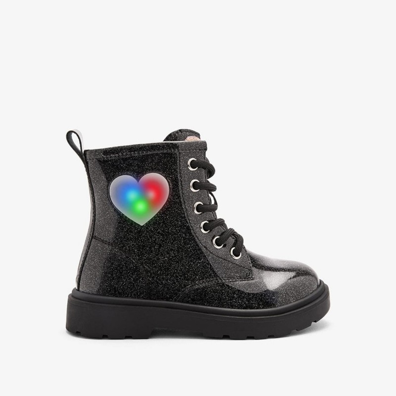 Conguitos Παιδικά Mποτάκια για Κορίτσια με φωτάκια Μαύρο COSH313002