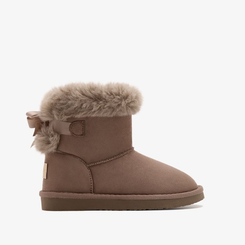 B&W by Conguitos Παιδικά αδιάβροχα μποτάκια με Γούνα Taupe BJSH542021