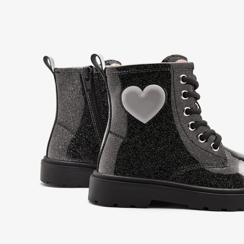 Conguitos Παιδικά Mποτάκια για Κορίτσια με φωτάκια Μαύρο COSH313002