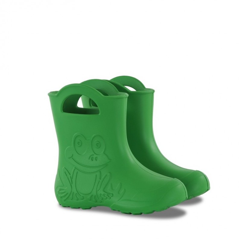 Camminare Παιδικές Γαλότσες Frog με επένδυση Πράσινο