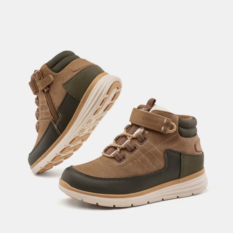 Mayoral παιδικά μποτάκια για αγόρια Κάμελ 46510-94