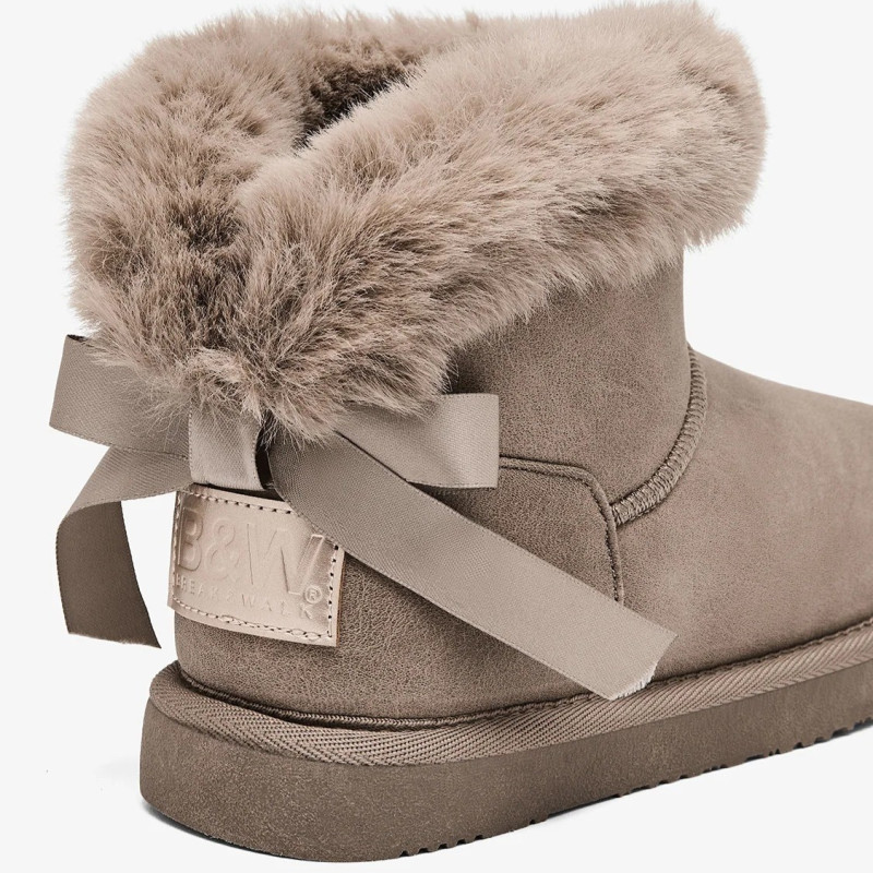 Conguitos Παιδικά Μποτάκια με Γούνα για Κορίτσι Taupe BWSH542107