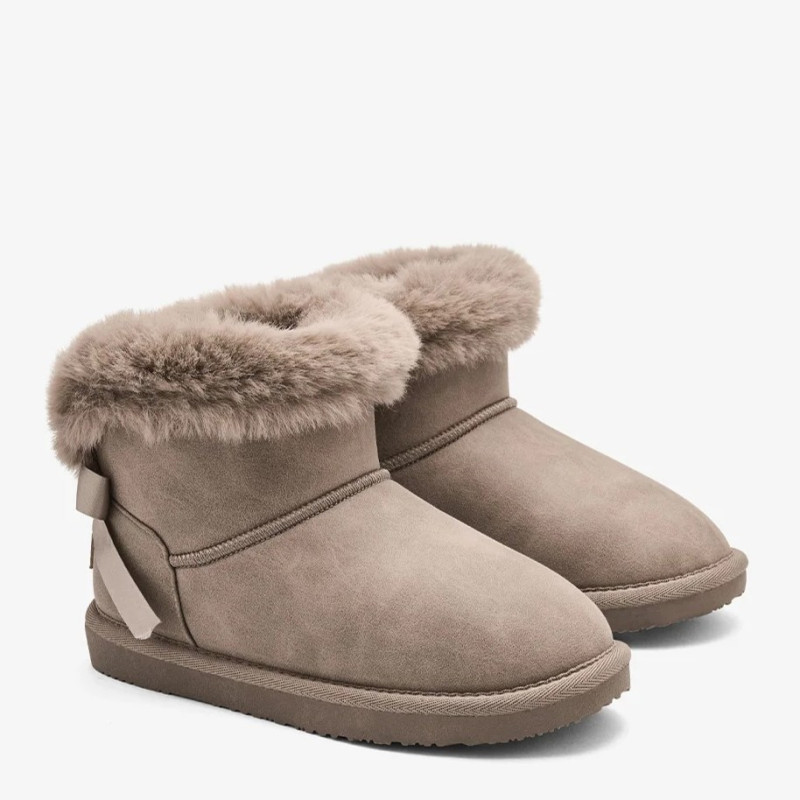 Conguitos Παιδικά Μποτάκια με Γούνα για Κορίτσι Taupe BWSH542107