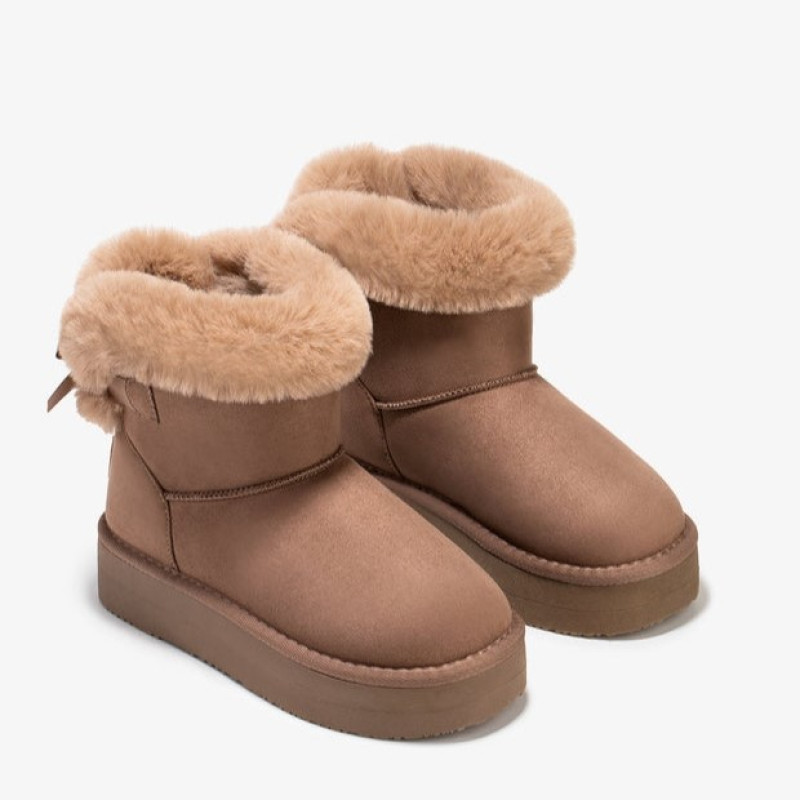 Conguitos Παιδικά Μποτάκια με Γούνα για Κορίτσι Taupe BWSH543002